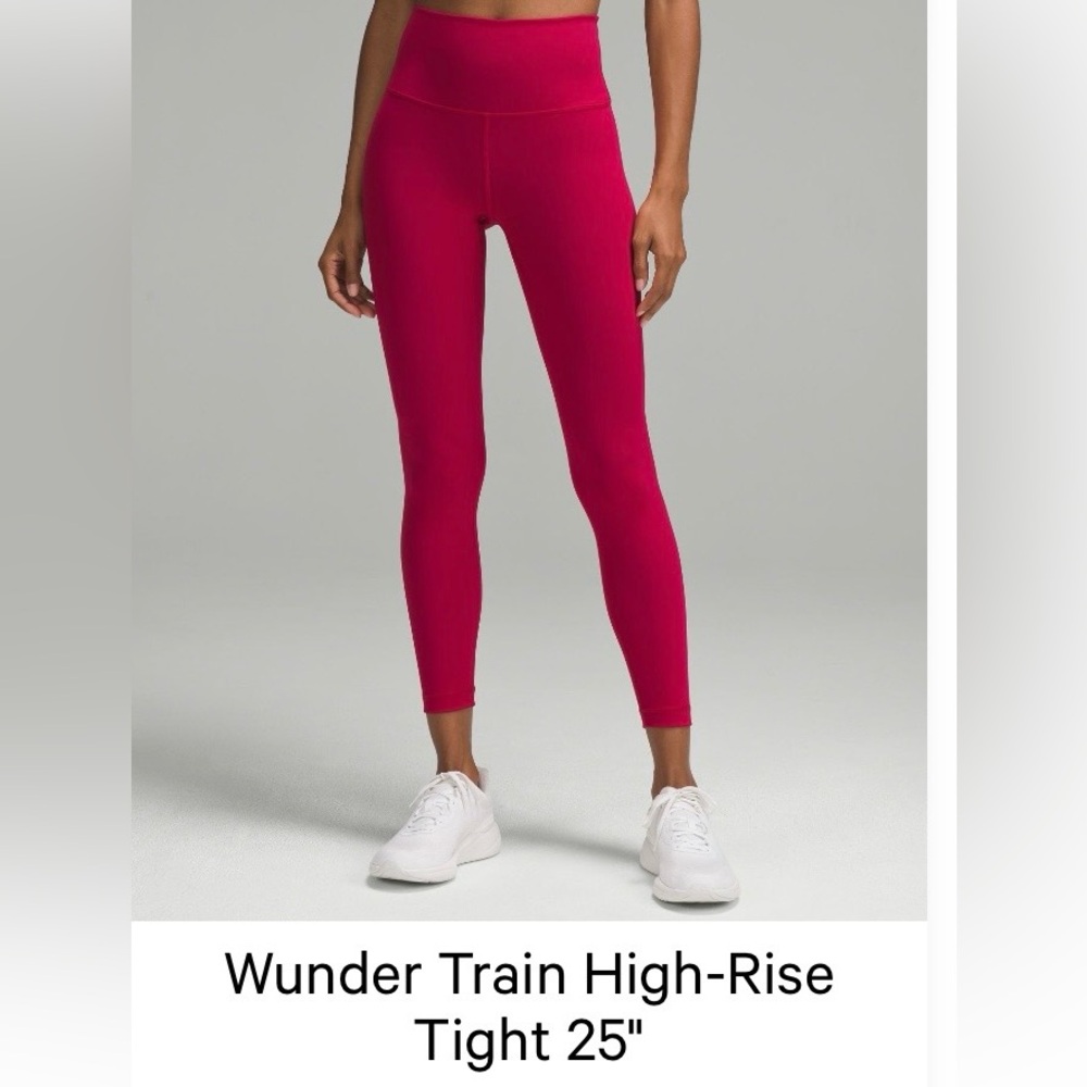Lululemon Athletica Red Leggings 25” length